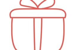 image d'un cadeau en schema